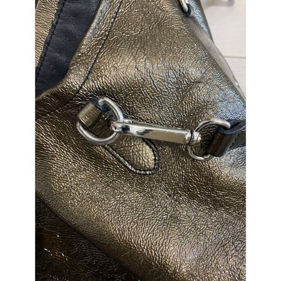 Prada Milano Leather Shoulder Bag Tote Metallic Ombre Leather - Picture 9 of 10